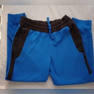 Kids Blue and Black Jogger Pants L Husky